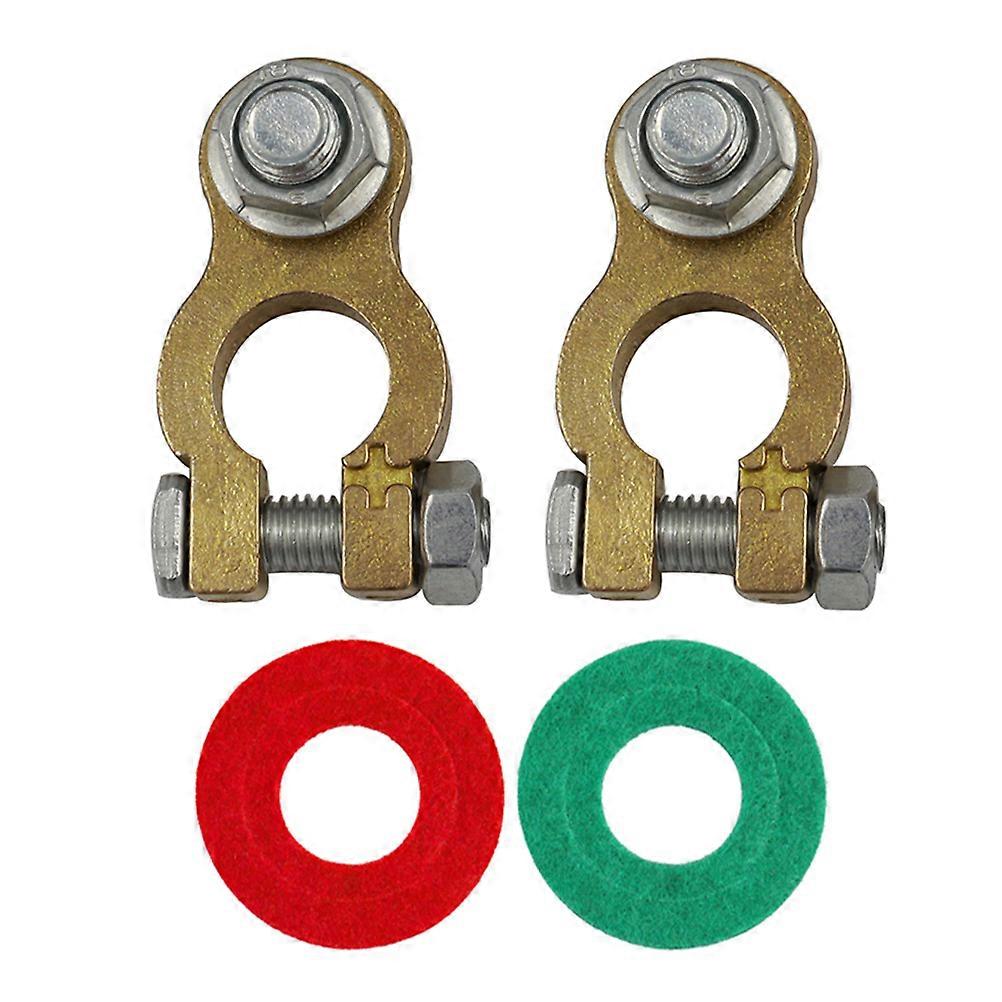Quick Release Battery Terminal Connectors 1 Pair Designed For Boat Owners Assorted Color Sturdy Brass Clamps With Good Conductivity