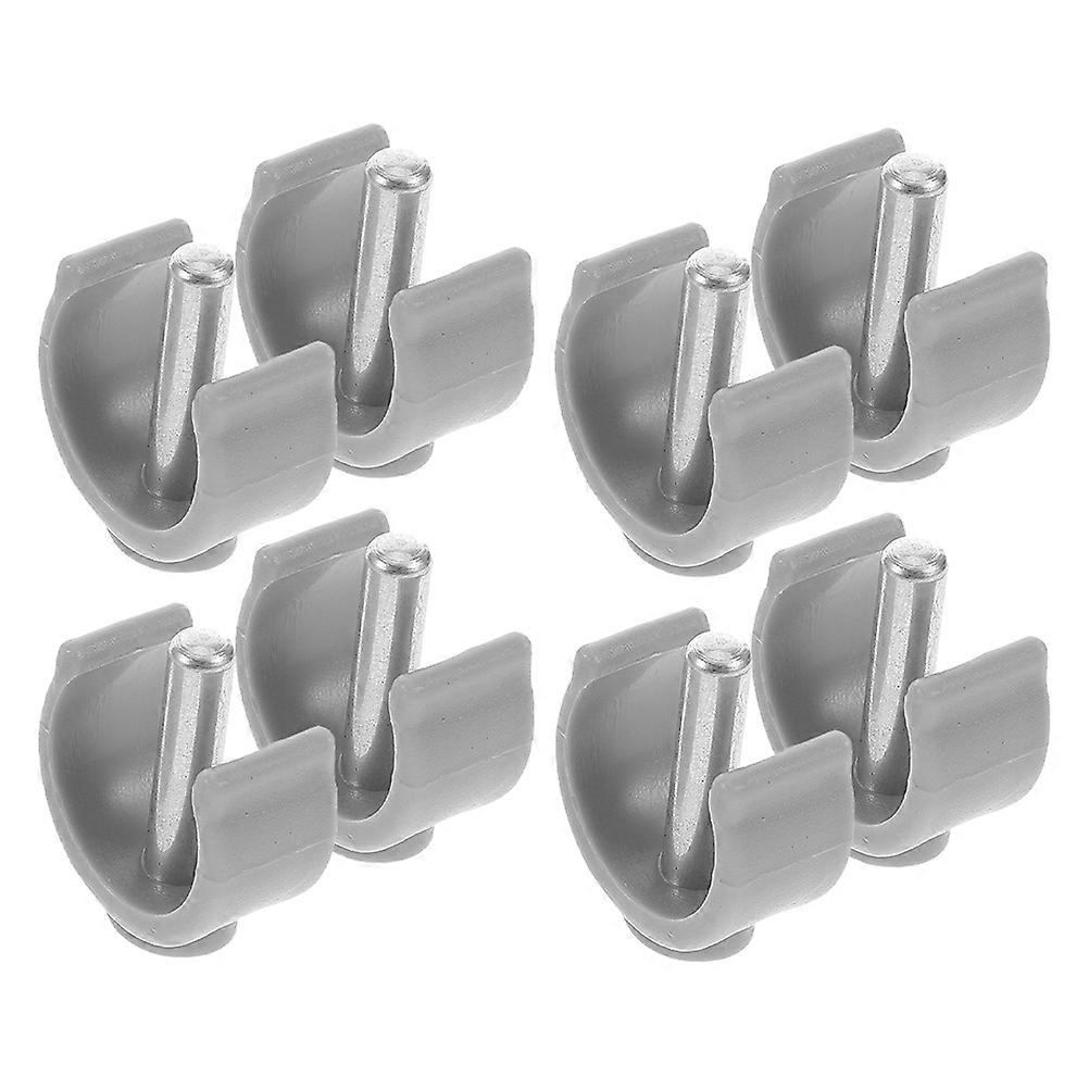 8PCS Heavy Duty Cane Tips Grey ABS Steel Crutch Accessories for Stable Support and Enhanced Safety