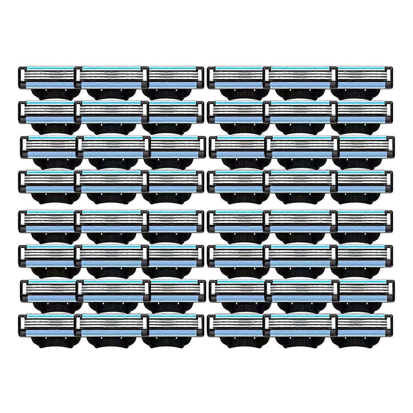 48PCS Blades Refills, Manual Mach 3 Blades Refills for Mach 3 Mens Blade Refills