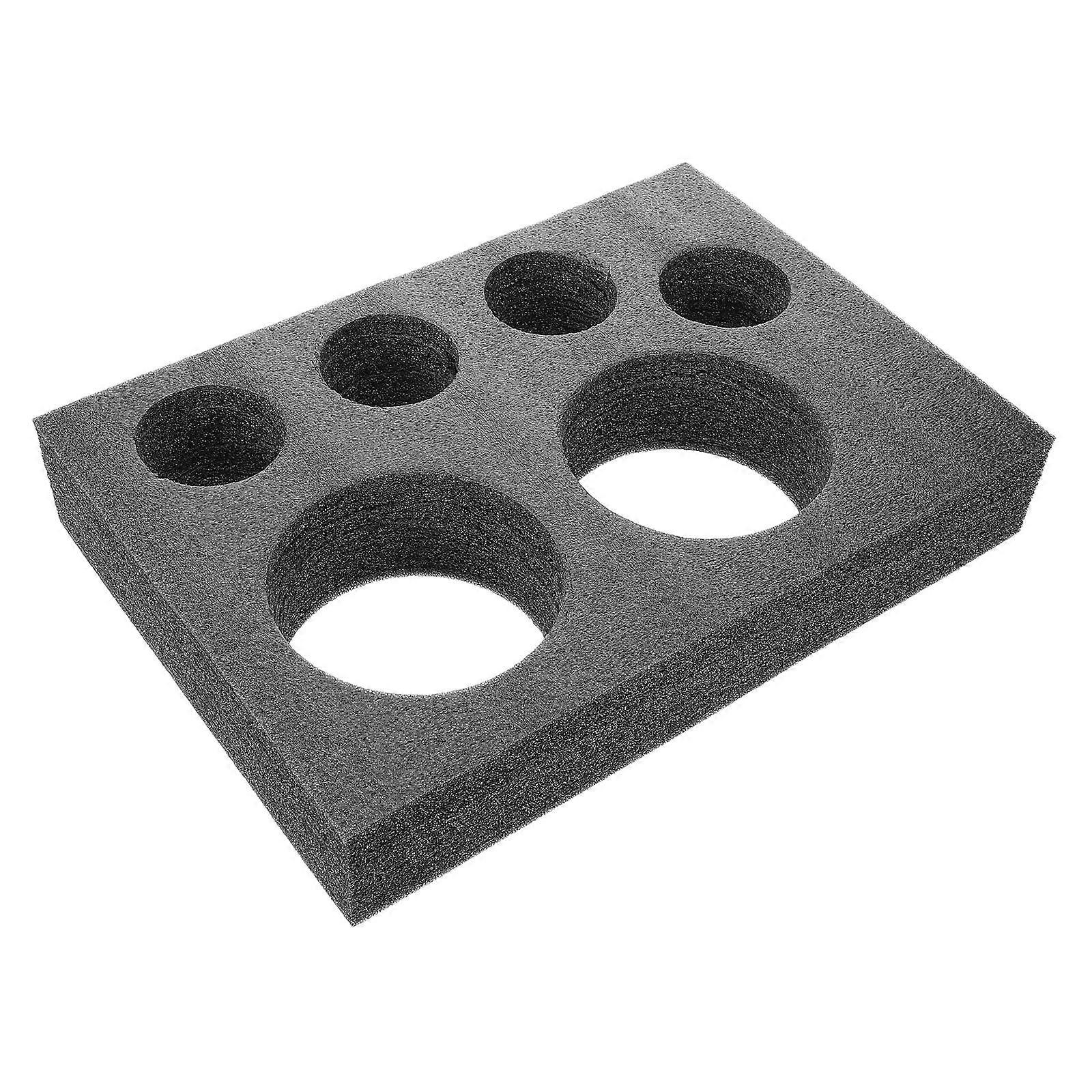 Black Foam Cup Tray with 6 Holes for Storage Use Coffee Cup Carrier with Durable Design