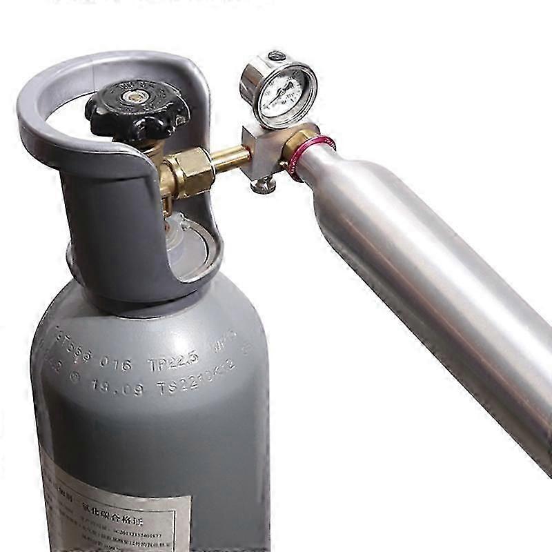 CO2 Refill Adapter with Pressure Gauge Refill Quick Adapter Compatible with DUO Terra Art Machines