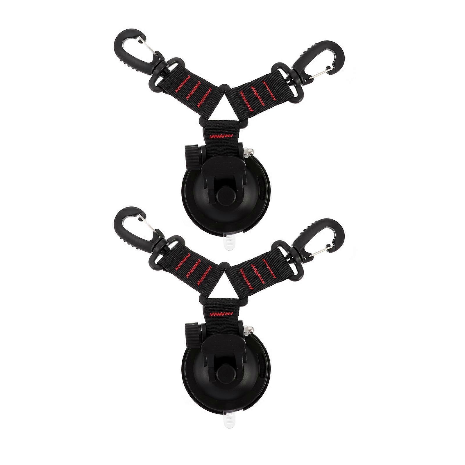 2pcs Outdoor Suction Cup Anchor Hooks for Car Tent Camping Carabiner