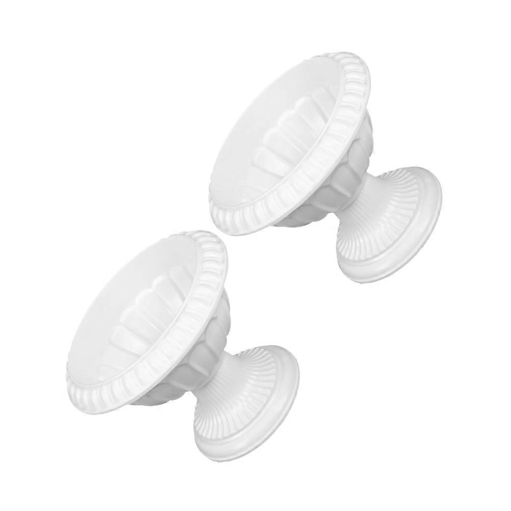 Durable PP Material White Wedding Decor Columns Flowerpots for 2 Pcs