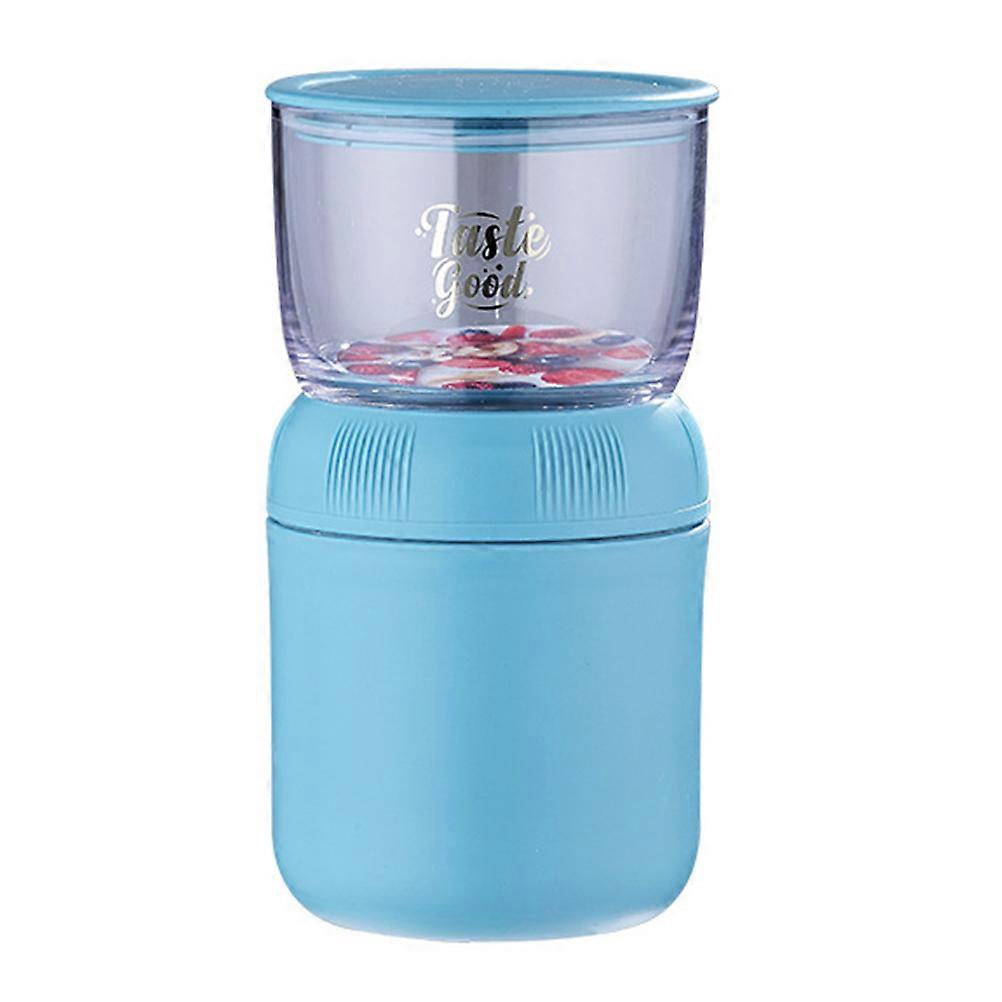Useful Combined Sealed Milk Cup For Kids Mealtime Preparation Blue PP And Silicone 1 Set