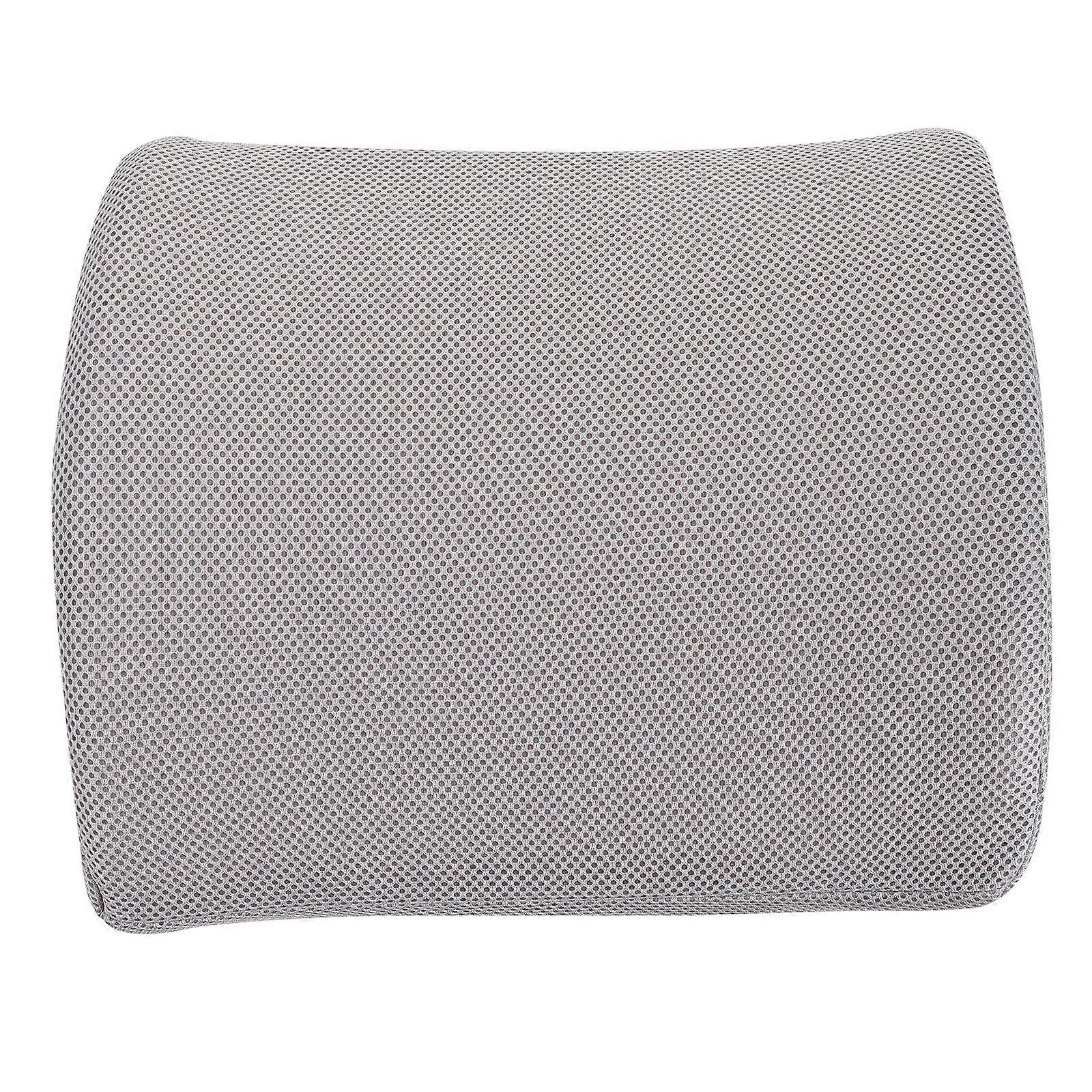 Lumbar Support Cushion for Office Work Grey Polyurethane Comfortable Back Cushion 1Pack