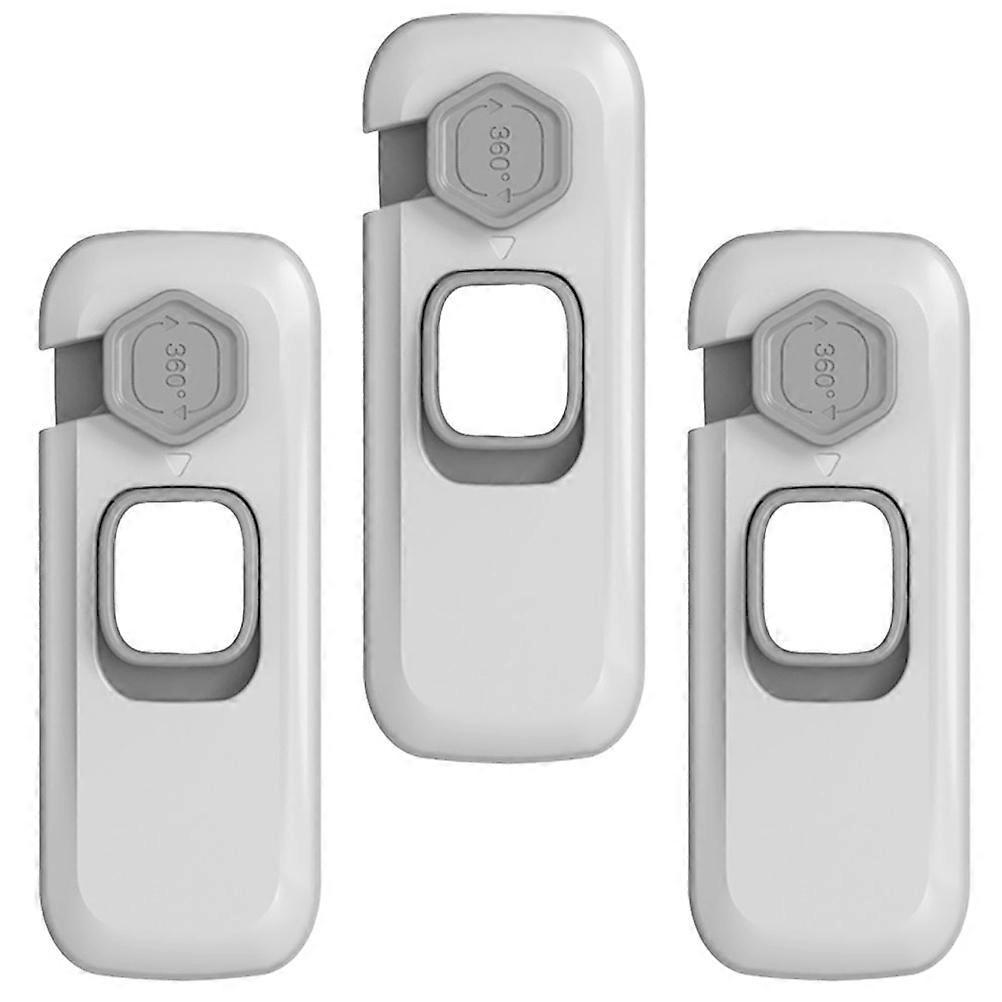 3pcs Cabinet Safety Locks Pinch Hand Drawer Lock for Protection, Easy Install, Multipurpose for Doors, Windows, Refrigerator and Furniture