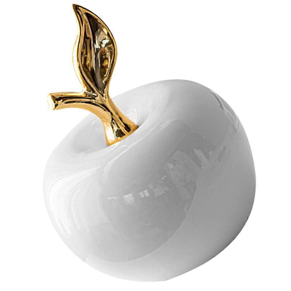 Mini Apple Decorative Ornament Home Decor Round Shape Ceramic Design 1Pcs