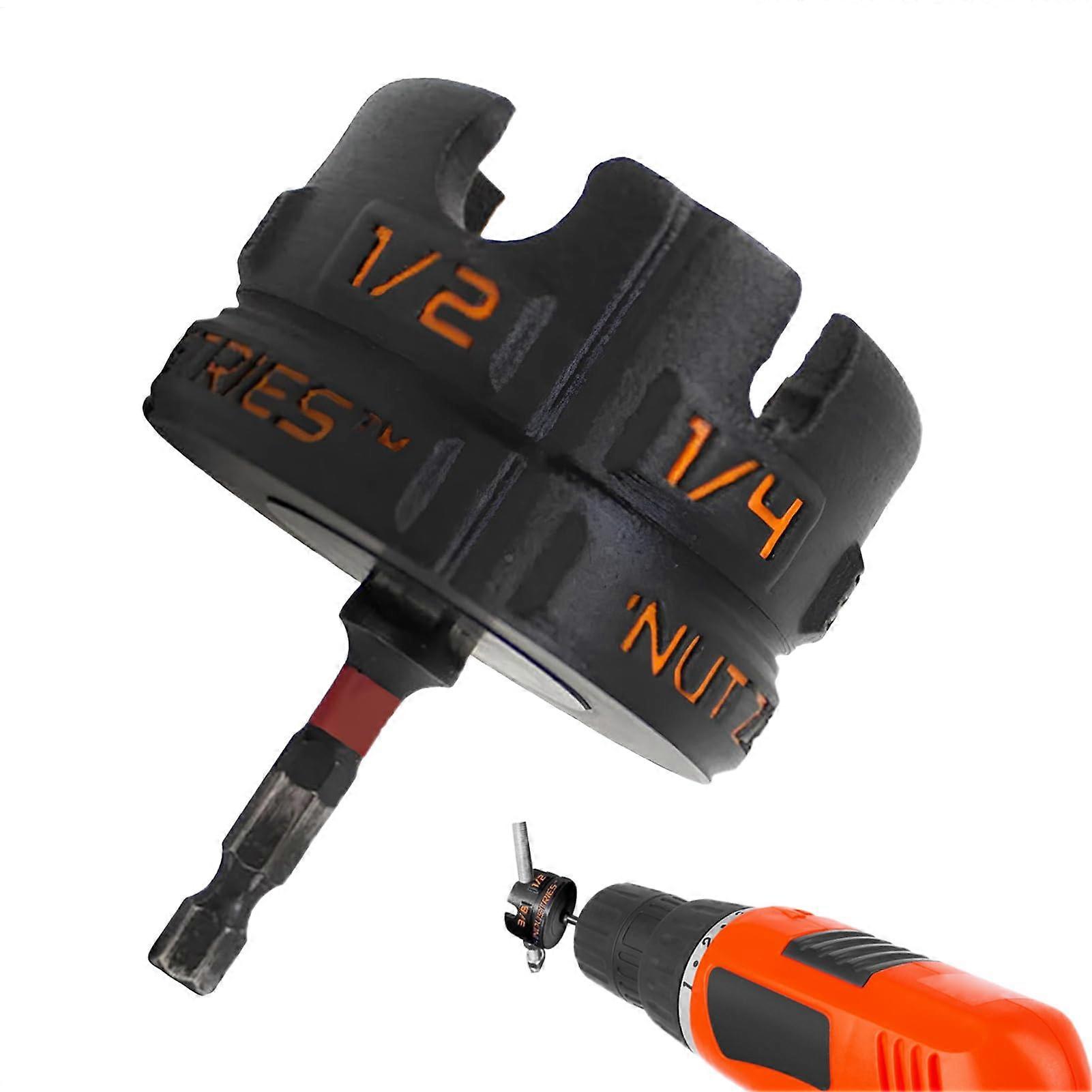 Quickchange nut adapter for drills, maintenance, assembly, fastening
