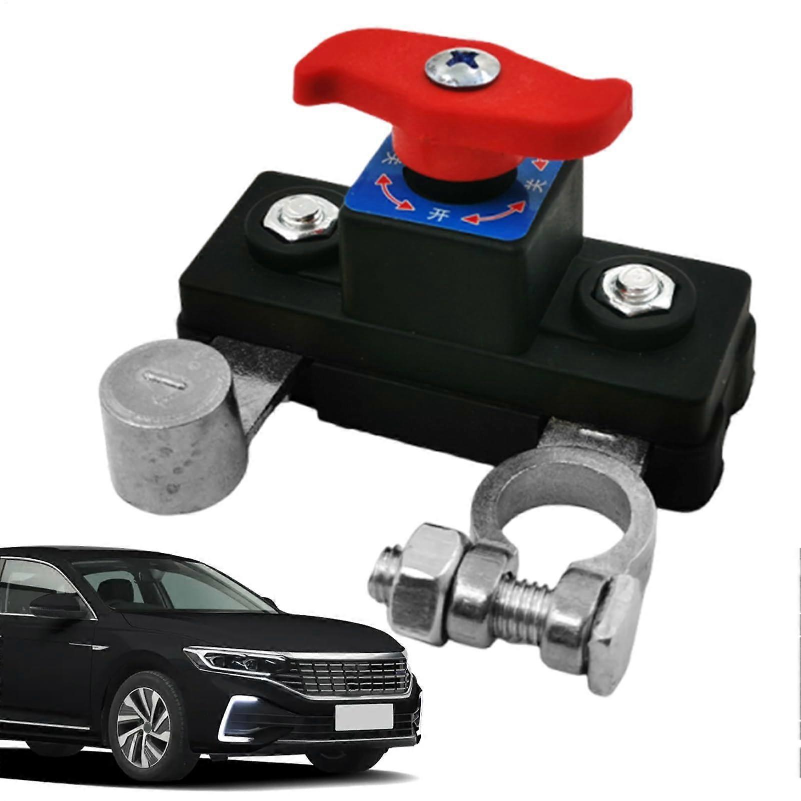 Battery Isolator Switch for Car 12V 24V - Energy Management Safety Terminal for Travel Commuting Parking in Silver