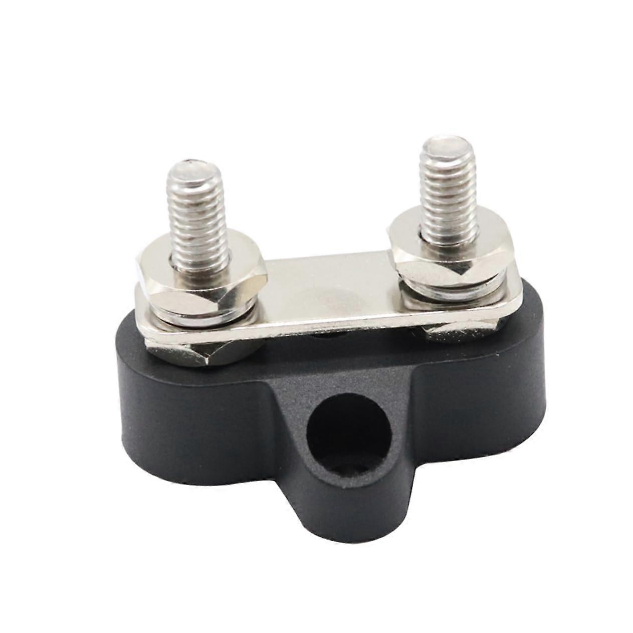 48V Dual Terminal Distribution Block for Boats Power Power Distribution Black for HeavyDuty Cable Connections for Trucks, RVs, and Yachts
