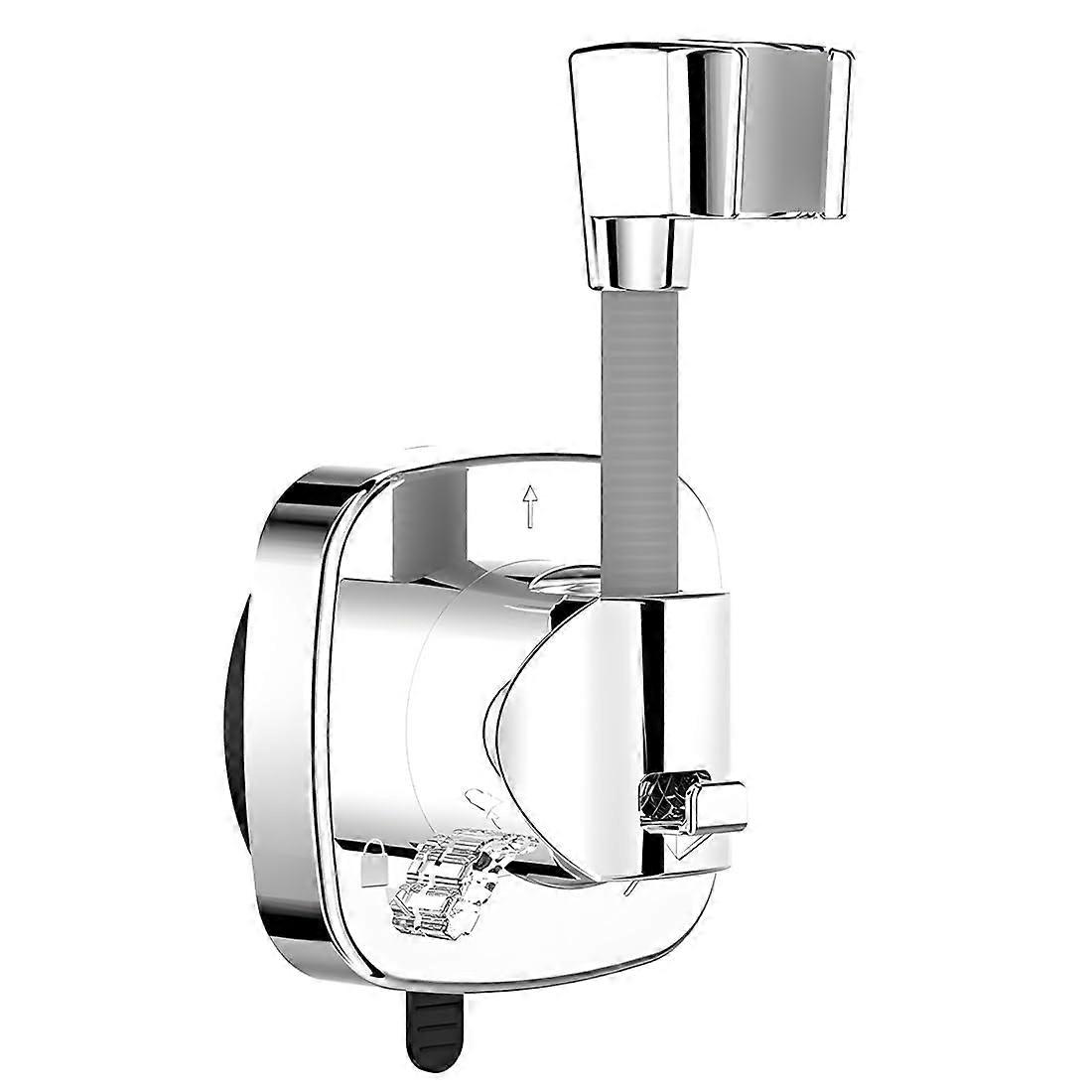 Adjustable Shower Bracket 120° Rotatable with Suction Cup, 50 kg Load Capacity (Silver)