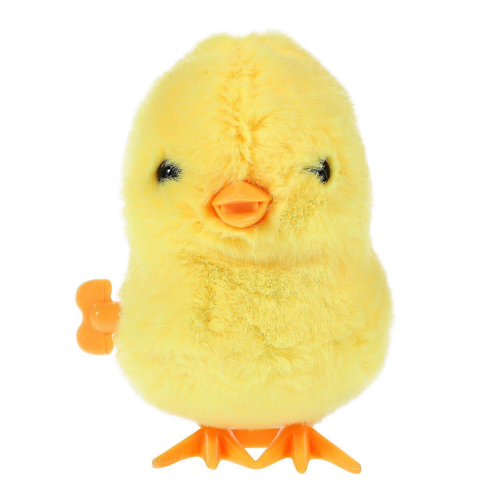 Plush Chicken Clockwork Jumping Toy Wind Up Jumping Toy Simulation Chicken Toy