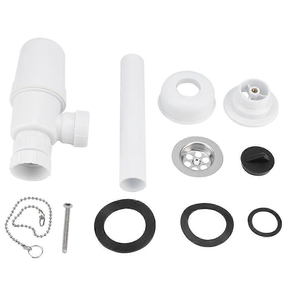 Durable anti-rust plastic siphon with drainer for sink and pollution discharge