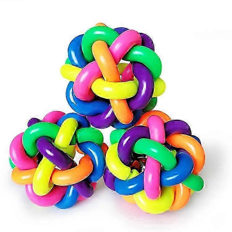 Knotted ball, in natural rubber  7.5 cm