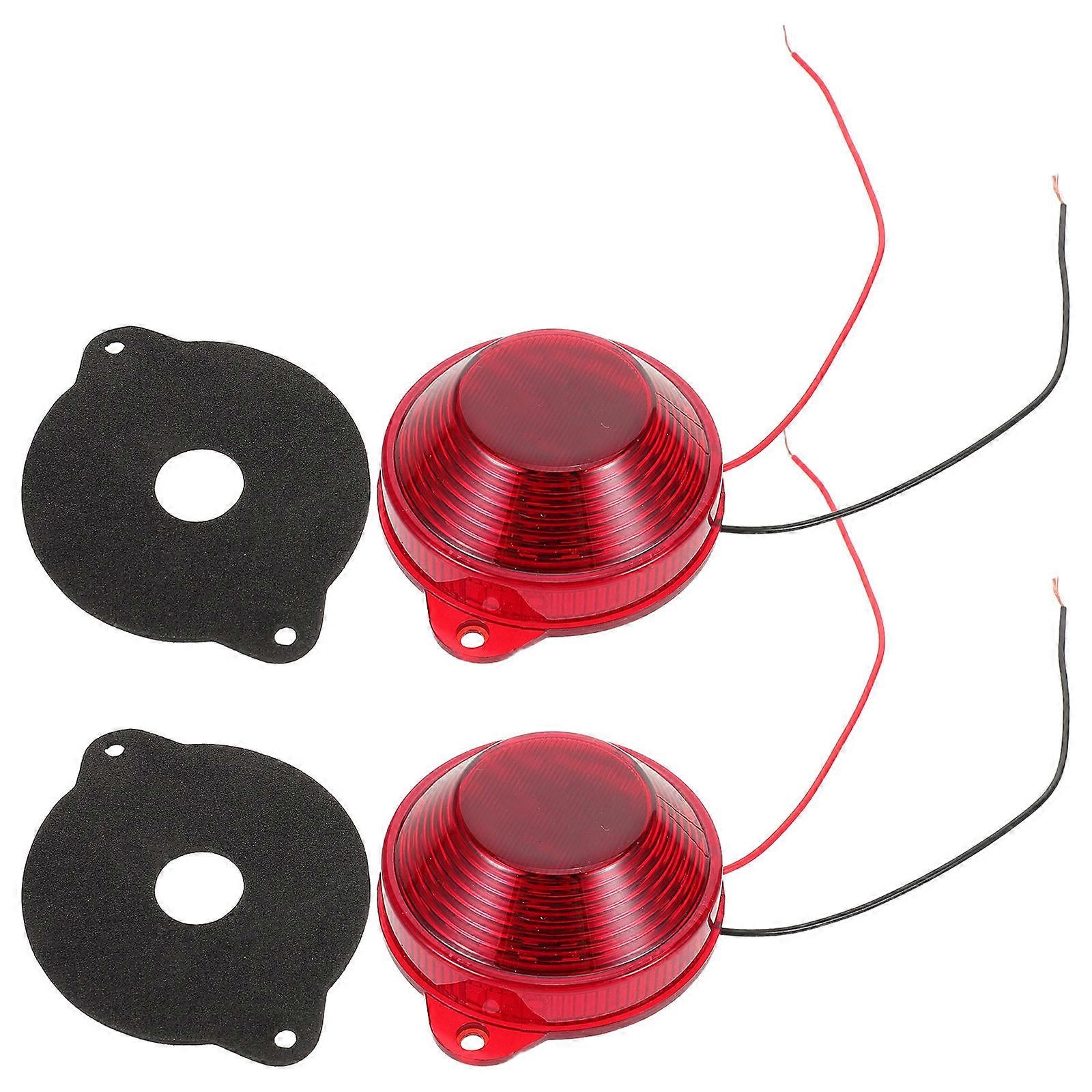 Automotive Emergency Strobe Lights Vehicles Adverse Weather Abs Red Energy Efficient 2Pcs
