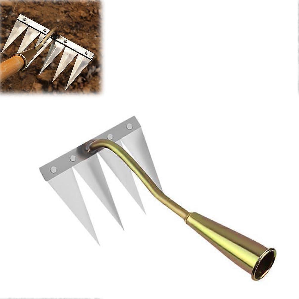 Detachable Weeder Puller Tool, Upgraded Gardening Hand Weeder, Manual Weeder Claw, Multifunctional Garden Hoe (4 Tooth)