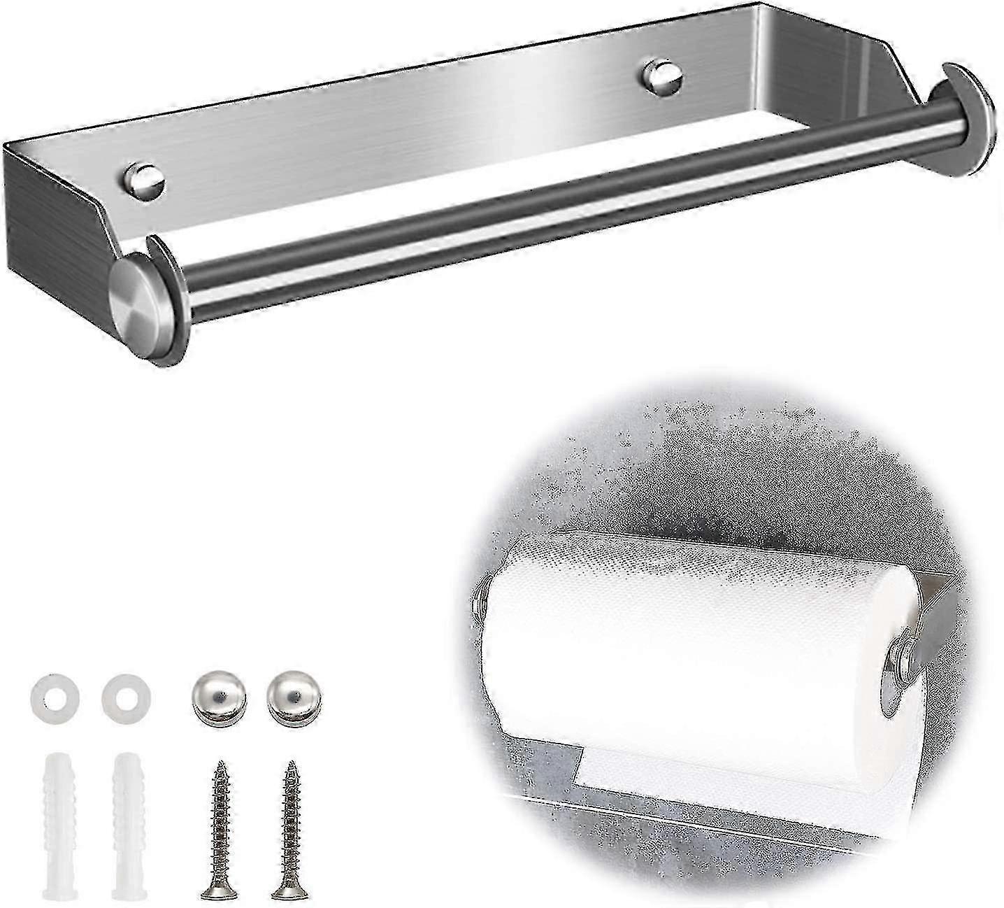 Wall-Mounted Stainless Steel Towel Rack for Kitchen Use