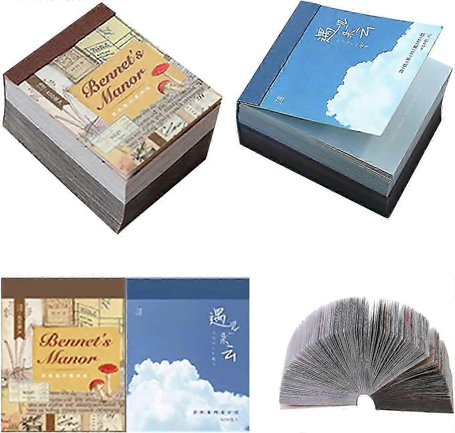 2 Pieces 800 Tablets Clear Scrapbook Stickers for Notebook DIY Decorative