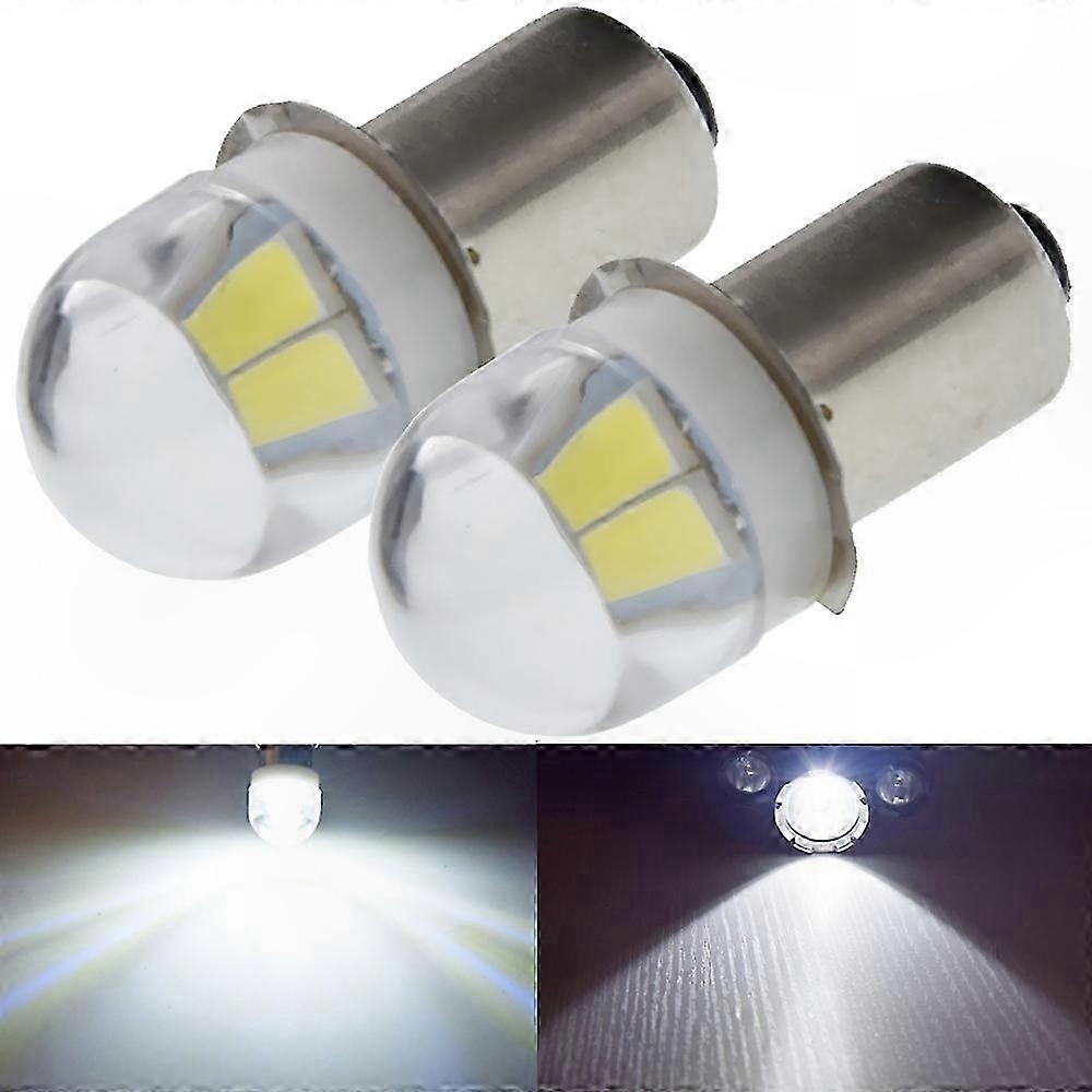 2Pcs PR2 LED Bulb 3V-6V DC 5630 SMD White/Warm White Miniature Light for Car Torch Flashlight Bicycle Work Lamp Replacement