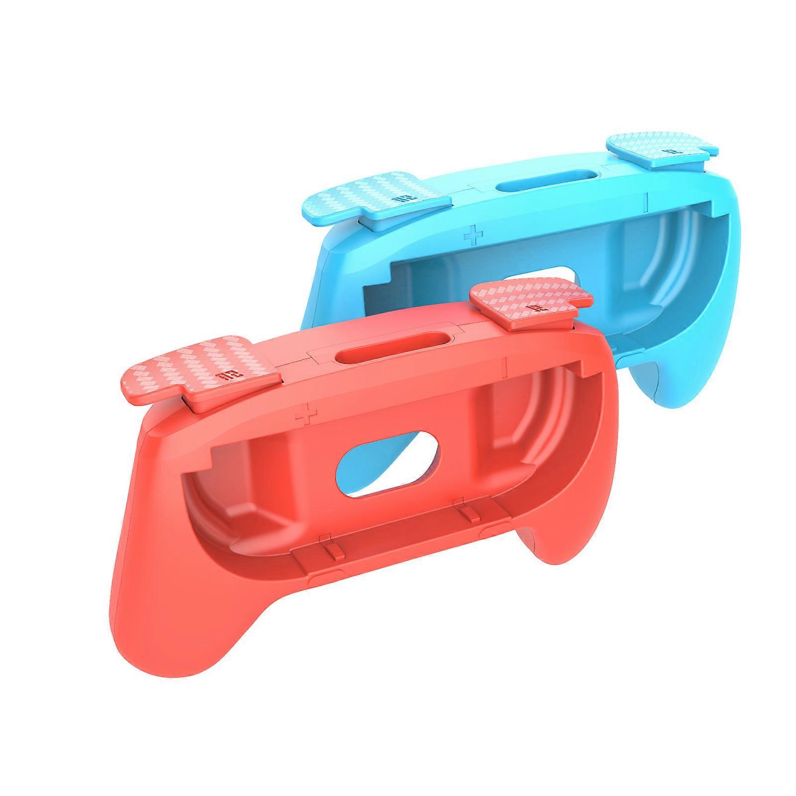 Ergonomic Detachable Controller Grips For NS 2 Comfortable Handheld Accessory Nonslip Game Handle Holder Orange and blue