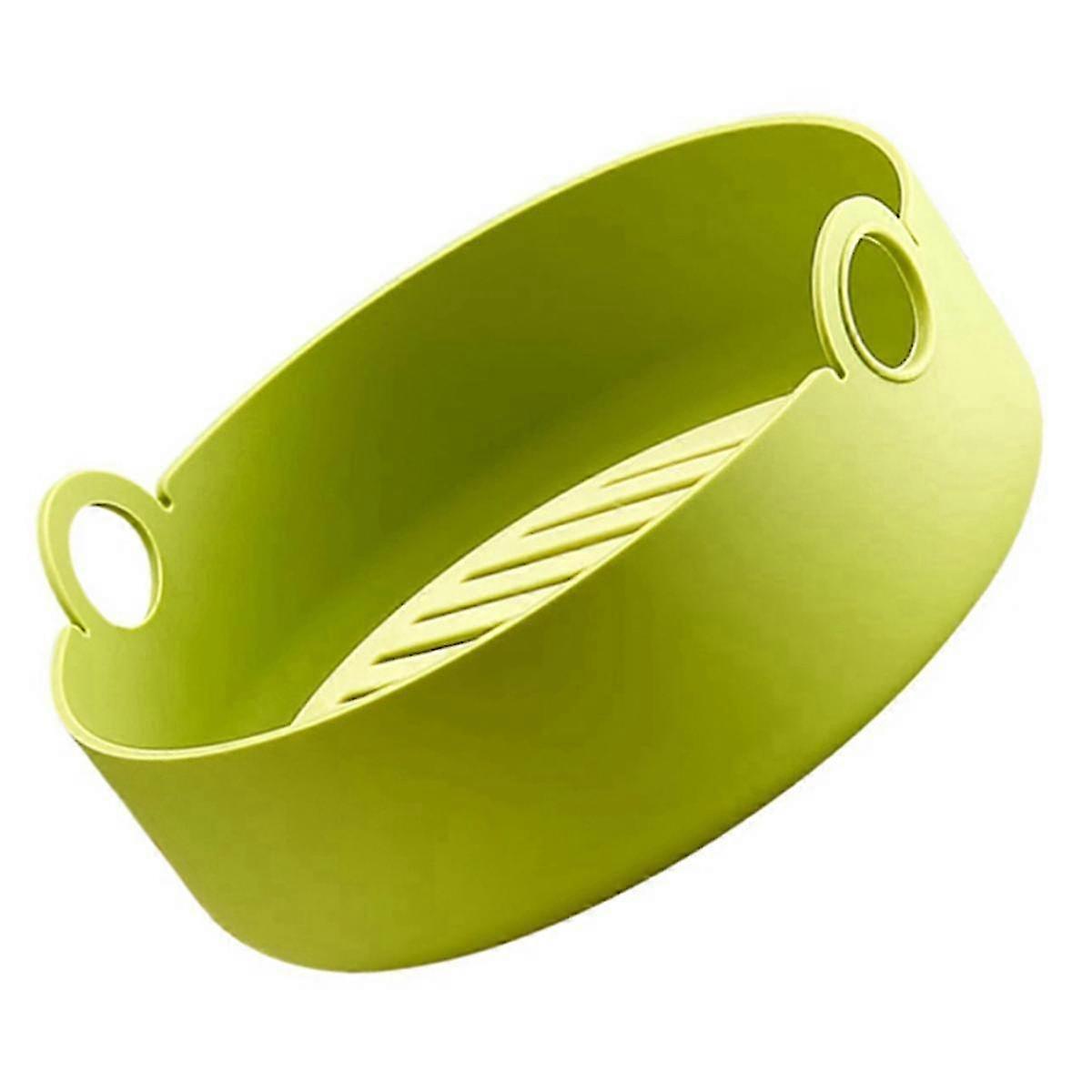 Pad per friggitrice ad aria - Teglia riutilizzabile in silicone con disco resistente all'usura per friggitrici ad aria - Verde