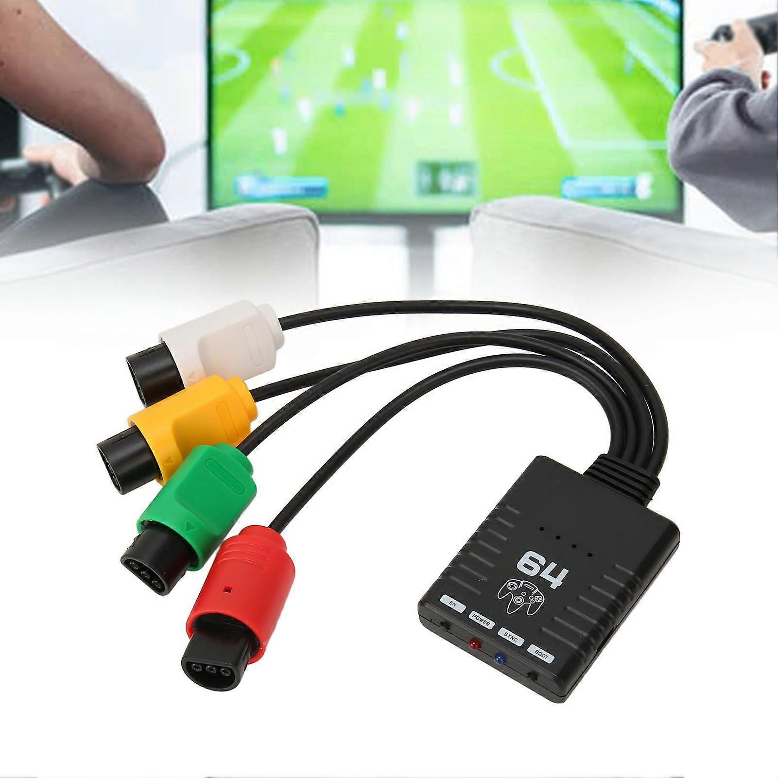 Wireless Controller Adapter Support 4 Player Bluetooth Controller Converter for N64 Console for PS3 for PS5 for 8bitdo