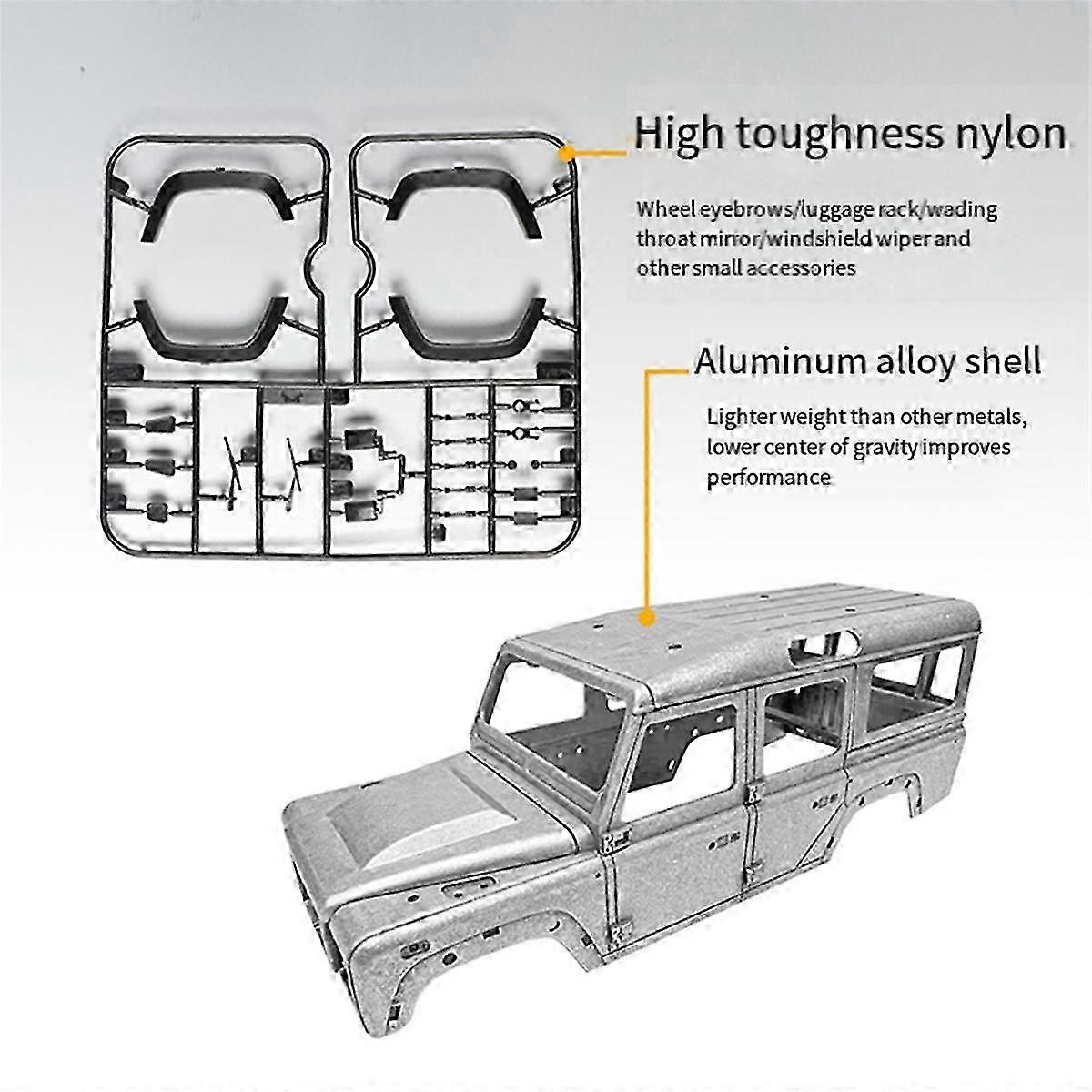 MN111 D110 RTR Version 1/18 4WD Climbing Car Toy with 180 Motor, LED Light & Portal Axle Body