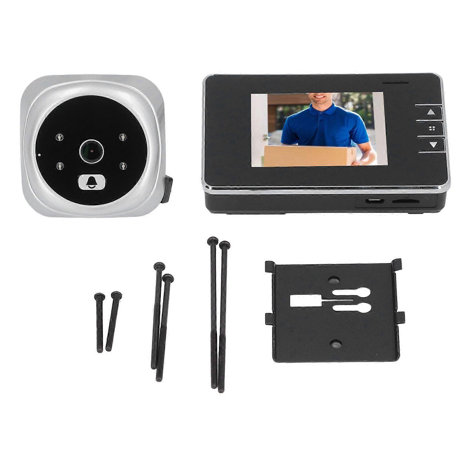 Door Peephole Viewer Camera 120 Degree View HD Night Vision 2 Way Intercom Smart Video Doorbell Camera for Villa Home