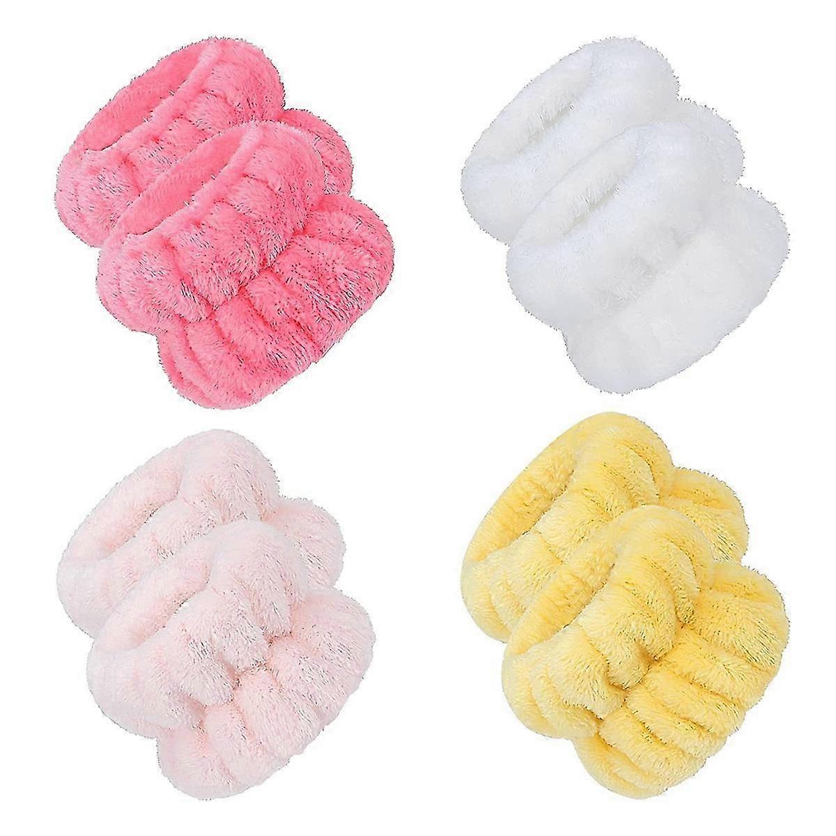 スポーツ用リストスウェットバンド(4ペア)--