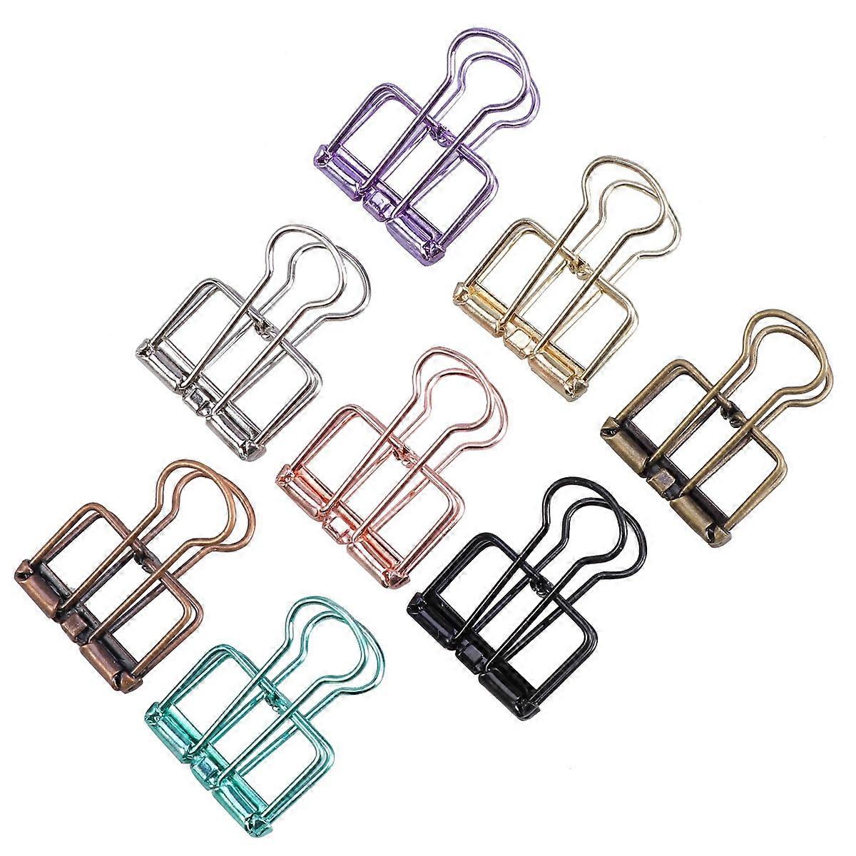 It seems like you're referring to a product listing or description for **8pcs Small Metal Hollow Wire Binder Clips (possibly "Aeneous" — though this