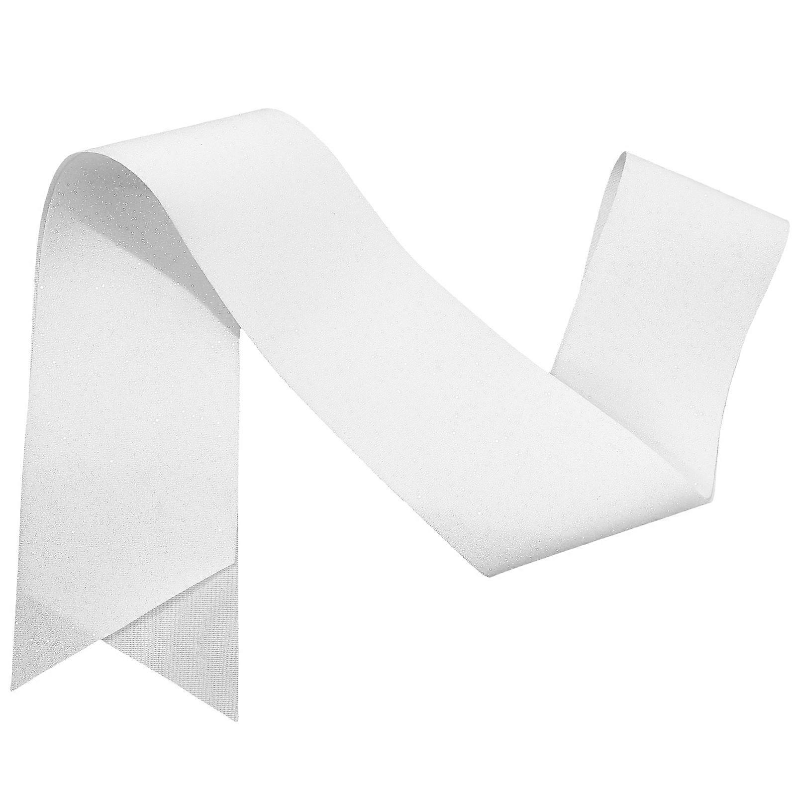 Glitter Sash for Bridal Shower Decor White Polyester Blank Sashes for Party DIY One Size Fits Most