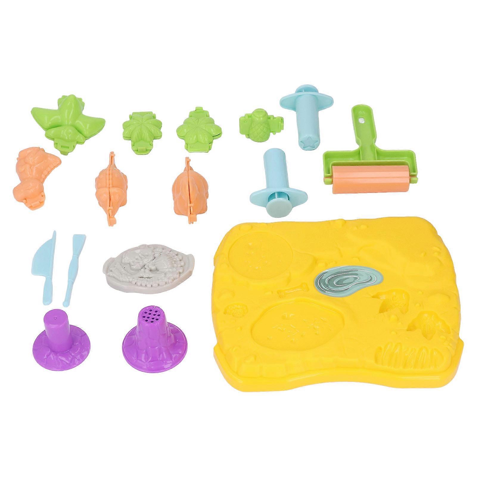 Modeling Clay Set 6 Colors Soft Elastic Dinosaur Volcano Mould