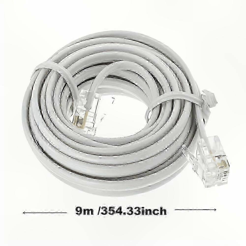 RJ11 6P4C Male to Male Modular Telephone Extension Cable - Multiple Length Options Available