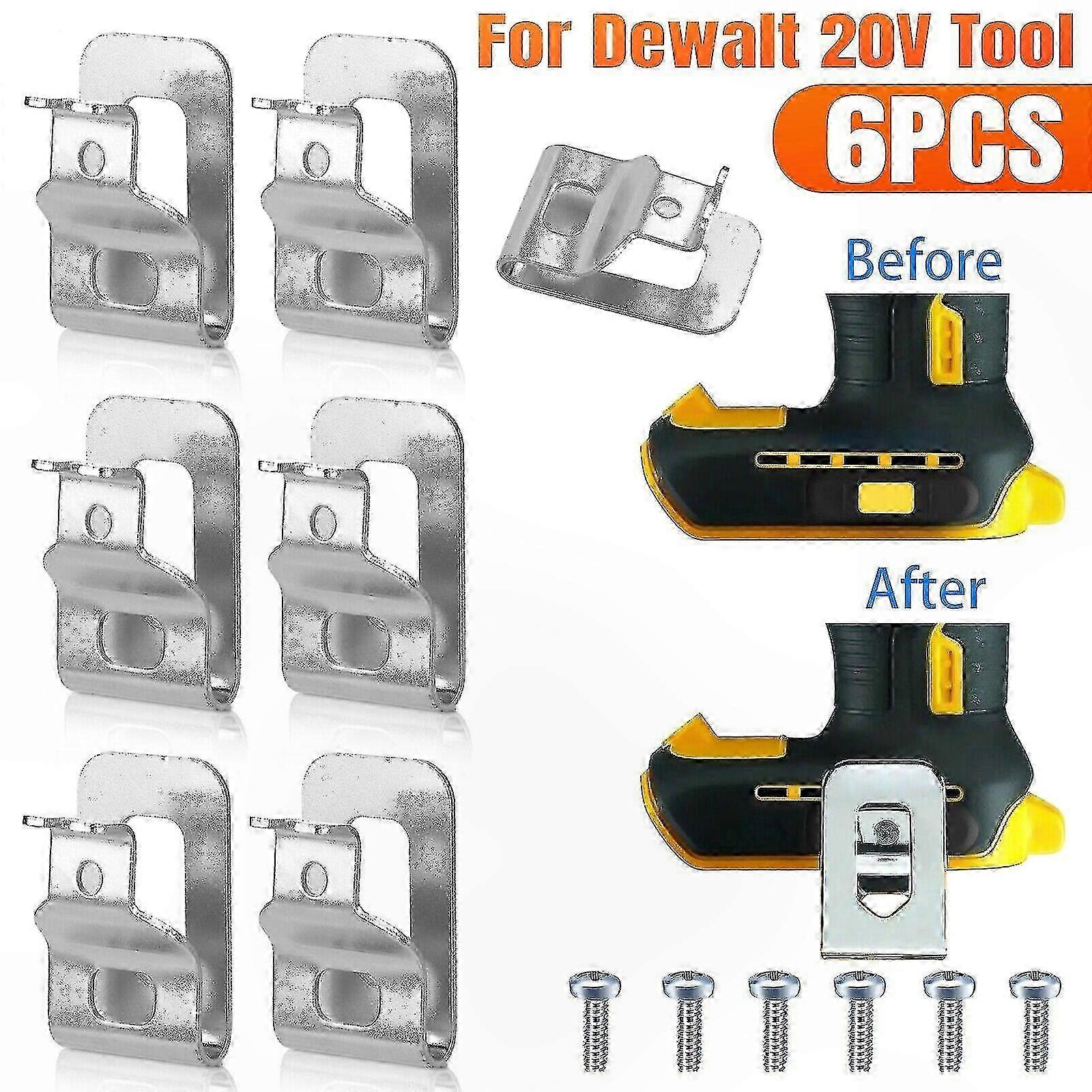 6-Pack Belt Clip Hooks for 20V Power Tools, Compatible with Multiple Models