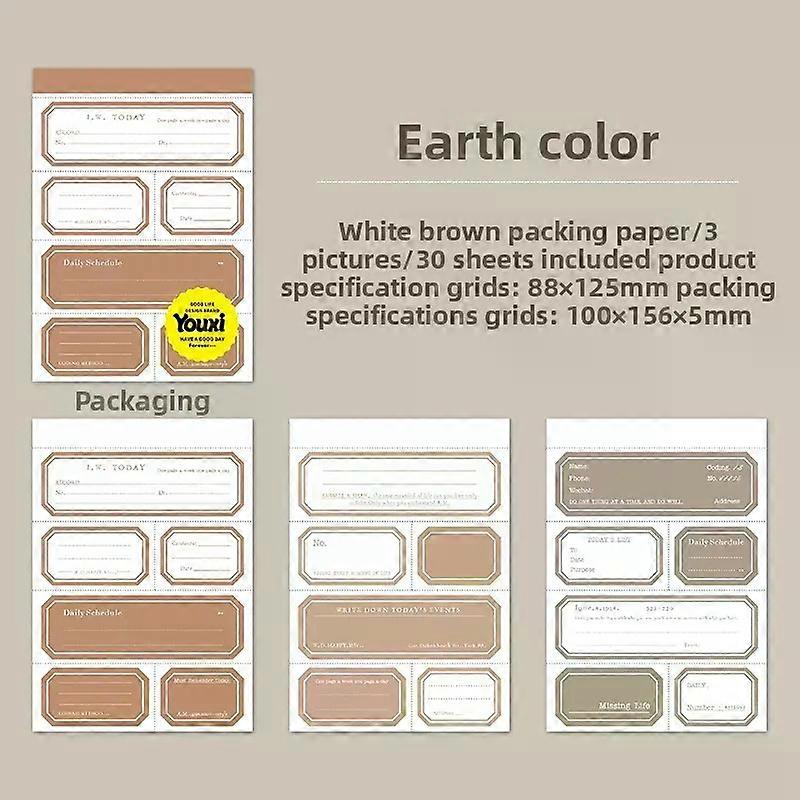 Journal GO 30pcs Vintage Label Paper Sticker Tag Scrapbooking Junk Journal Kits Crafts Classification Retro Label Stickers