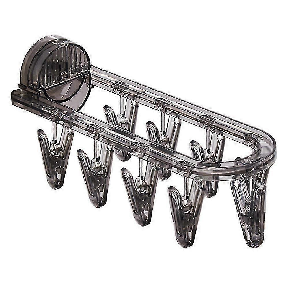 1PC Bathroom Suction Cup Drying Rack Folding Socks Drying Rack,A