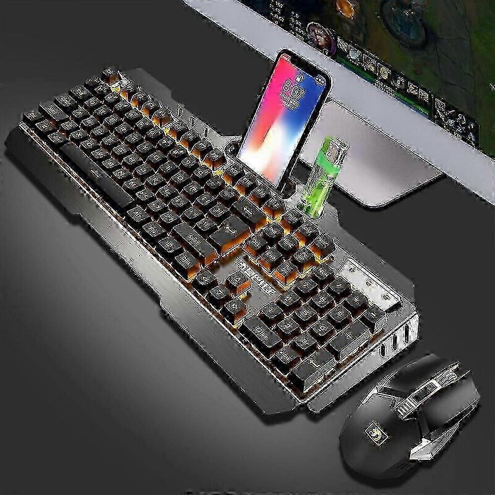 Optimized Gaming Keyboard and Mouse with Wireless LED Backlighting for Computers and Laptops