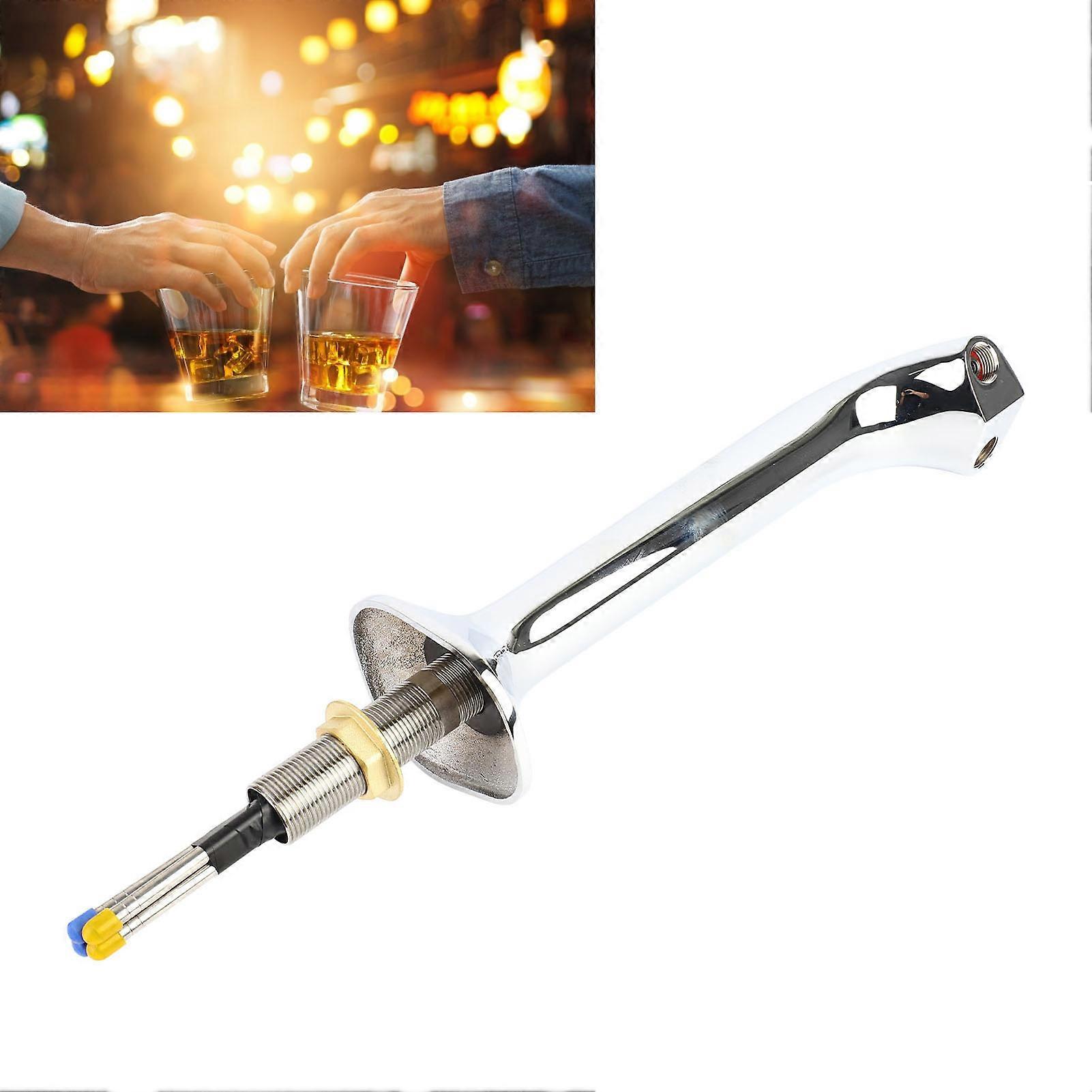 G5/8 Double-Headed Chrome Beer Tower 59cm Brass Dispenser