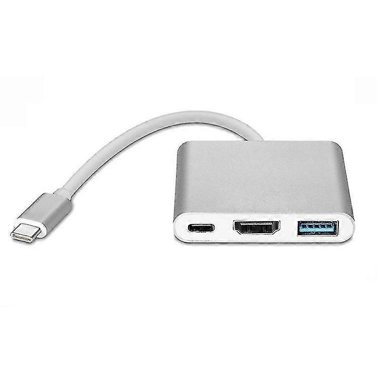 2025 Type C USB 3.1 to USB-C 4K HDMI USB 3.0 Adapter Cable 3 in 1 Hub For Macbook Pro