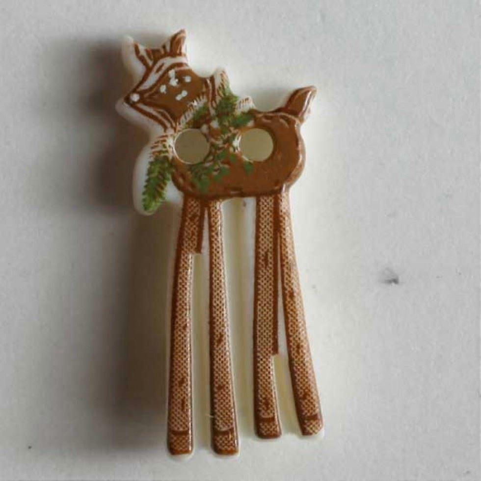 Dill Christmas Buttons  Beige - per pack of 24
