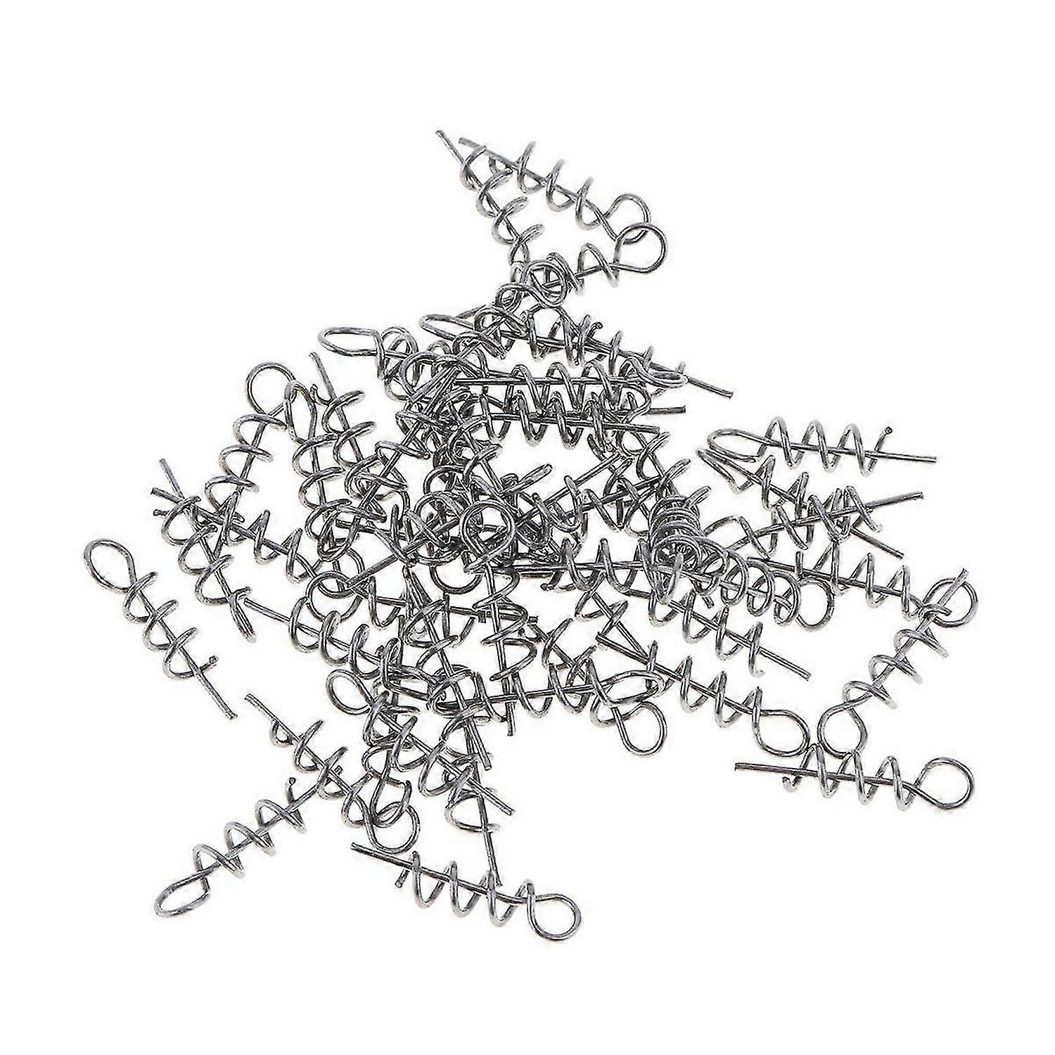 100 st lås fiskekrok centreringsstift för mjuk bete maskvev