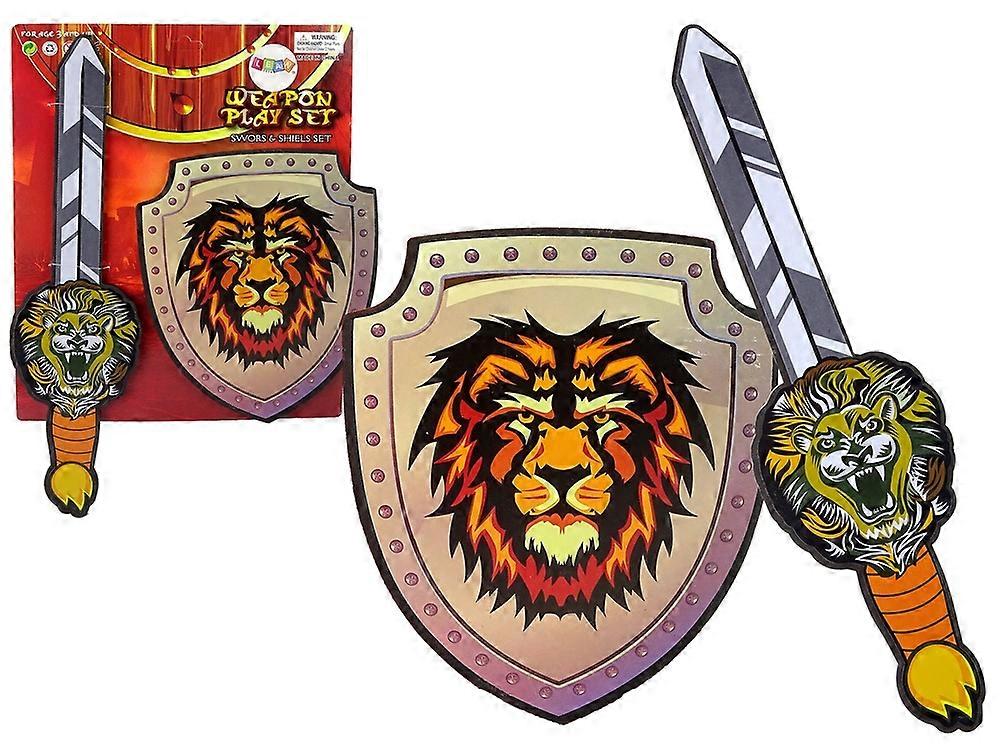 Foam EVA Knight Sword & Shield Kit with Lion Design