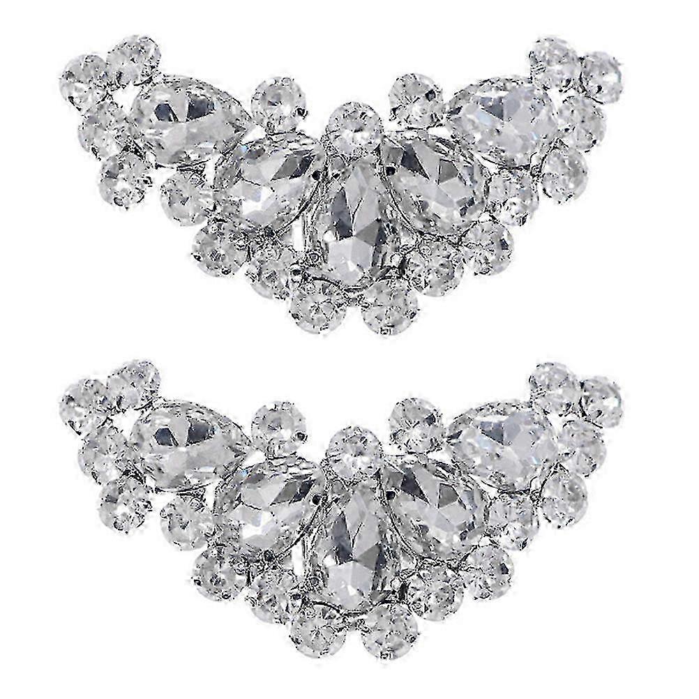 Removable Rhinestone Shoe Buckles for Decoration with Flatback Buttons