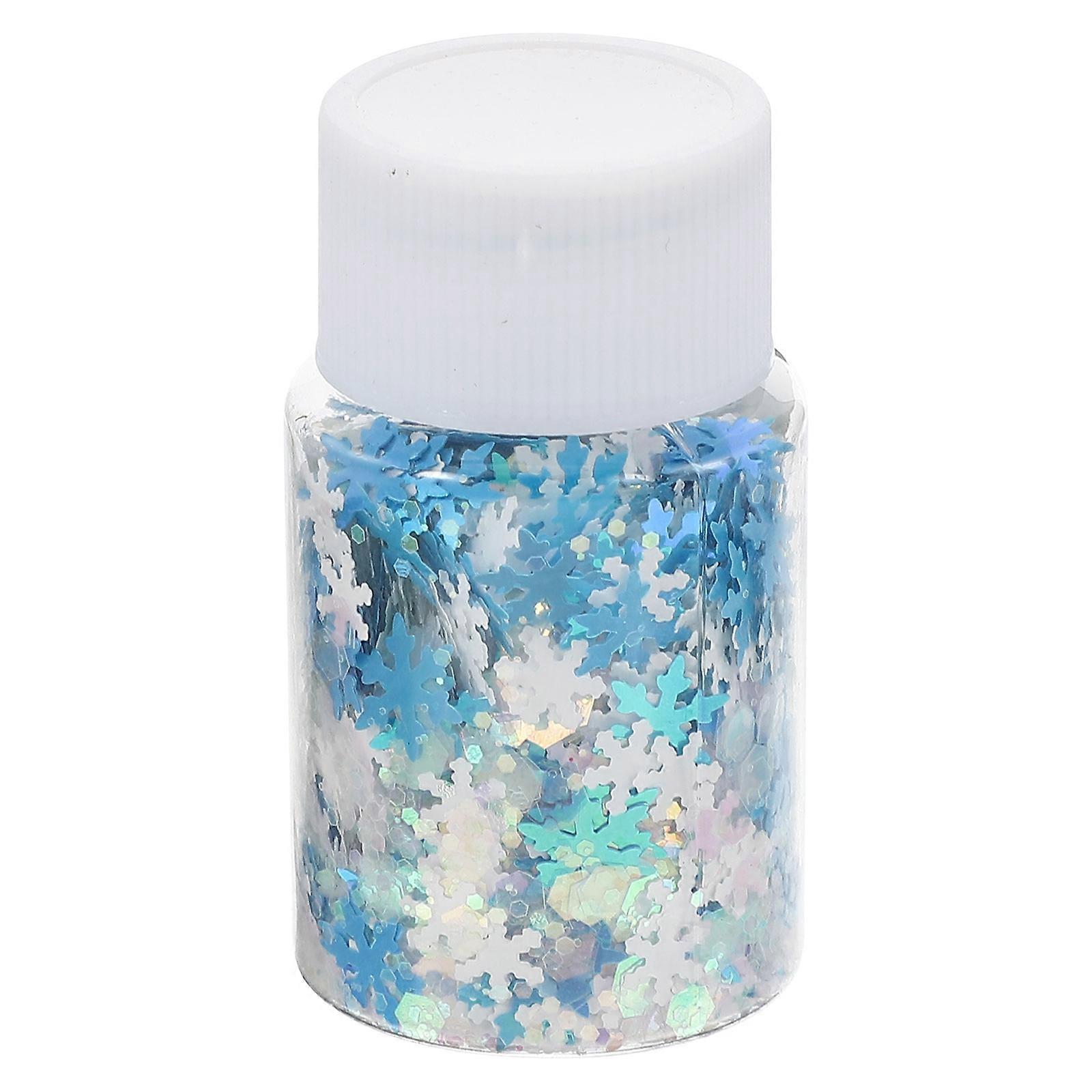 DIY Snowflake Sequins Phone Case Decor 3Pcs 4 Bottles for Creative Craft