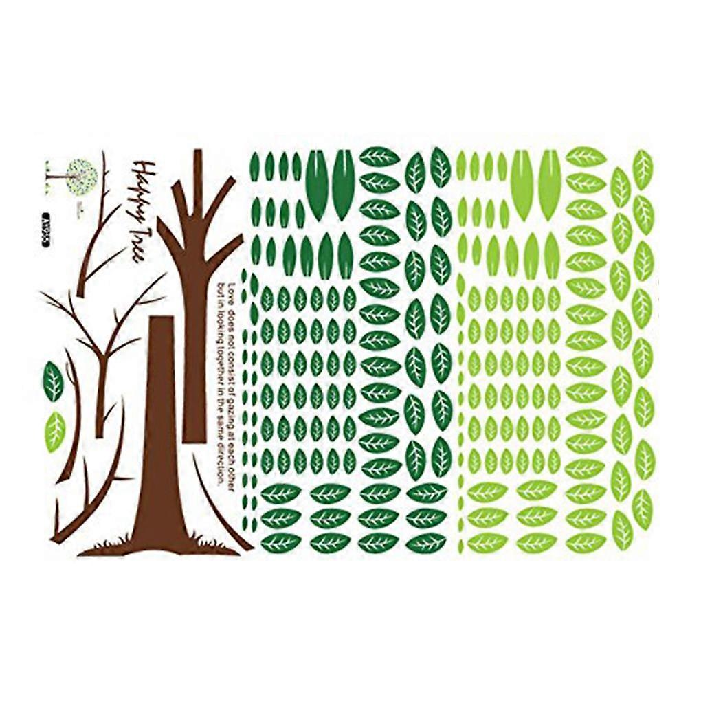 Waterproof Self Happy Tree Pattern Removable Wall Sticker TV Background Wall Decal