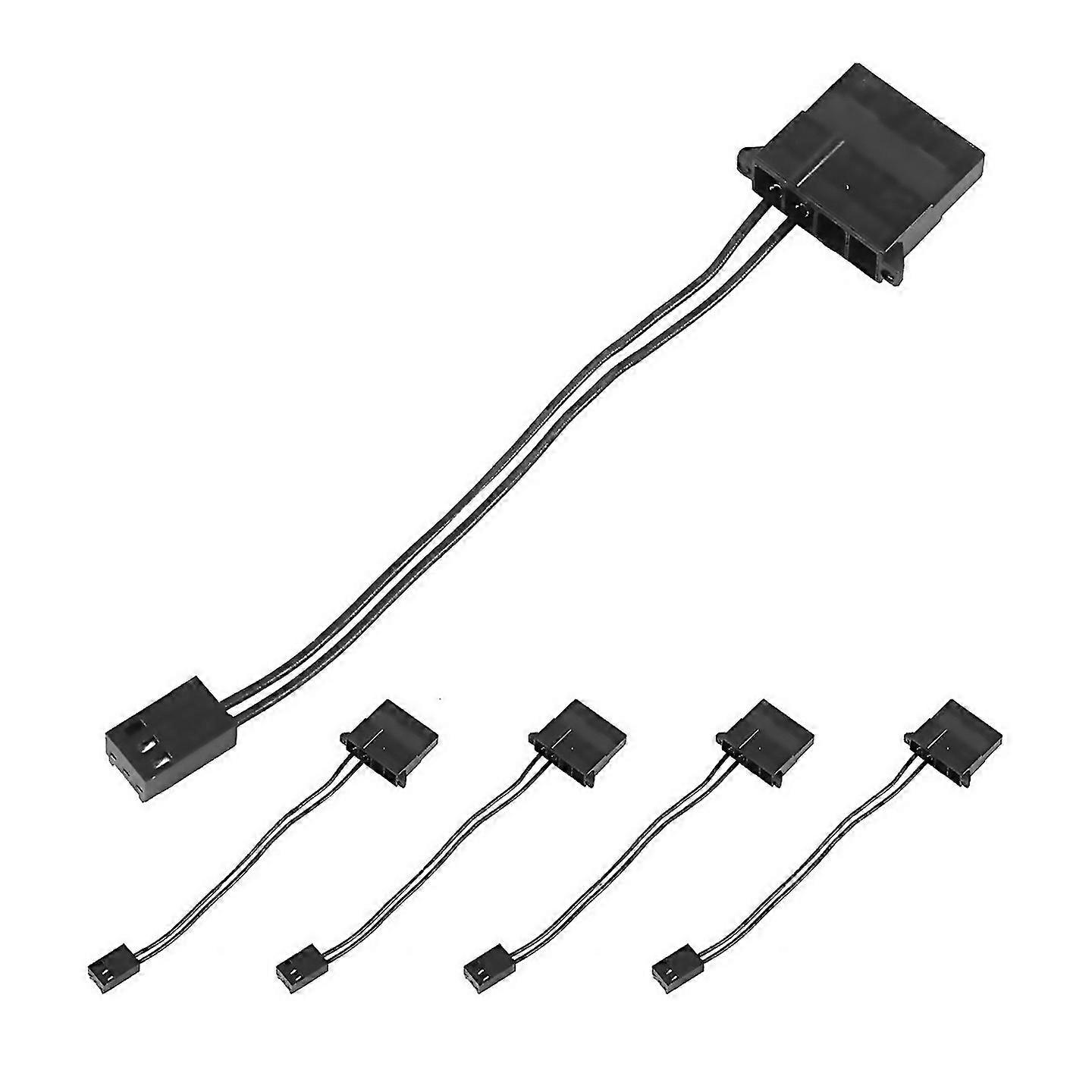 5pcs Ide To 3 Pin Fan Power Cable Pc Cooling Convertor Cable