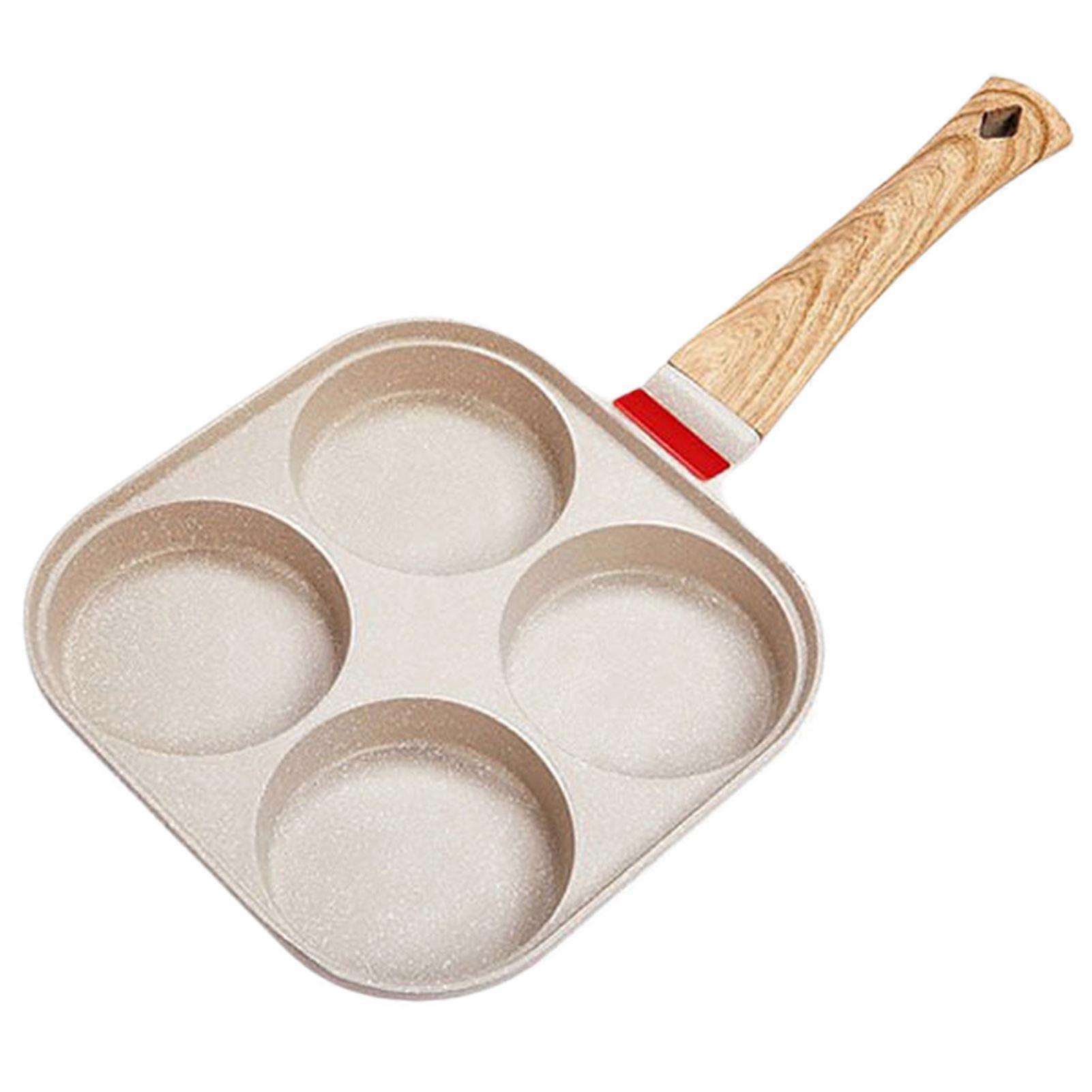 Non Stick 4 Cup Egg Frying Pan Food Grade Reusable Kitchen Cooker