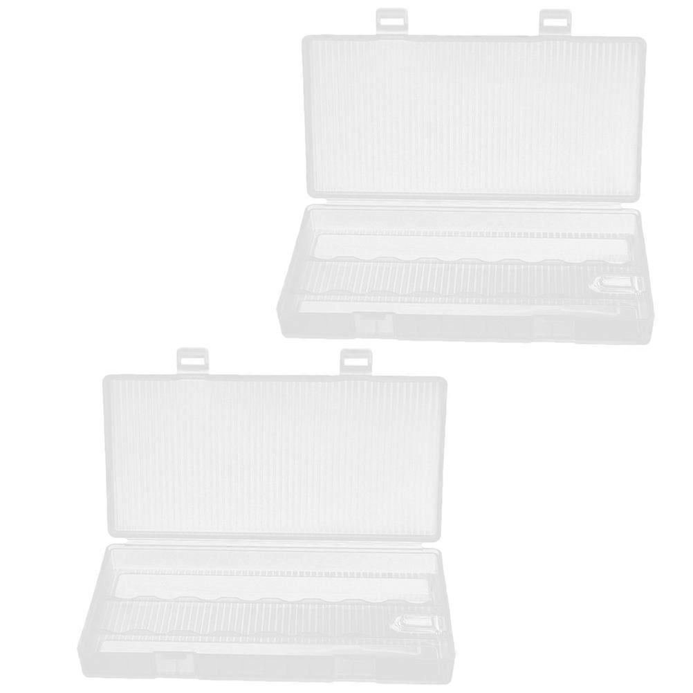 Batteries Storage Case Plastic Box Hanging Organization Splash Protection 2Pack