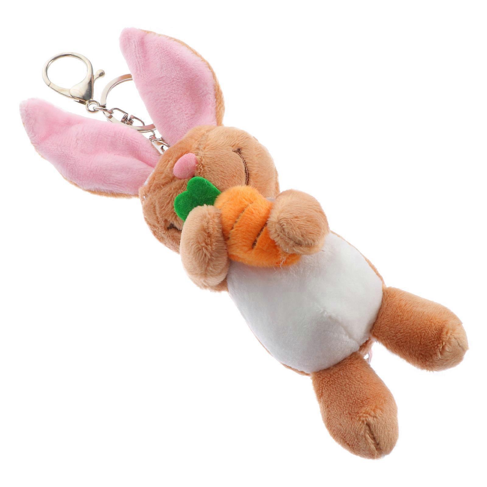 Bunny Key Chain for Decor Cartoon Plush Rabbit Pendant Handbag Hanging
