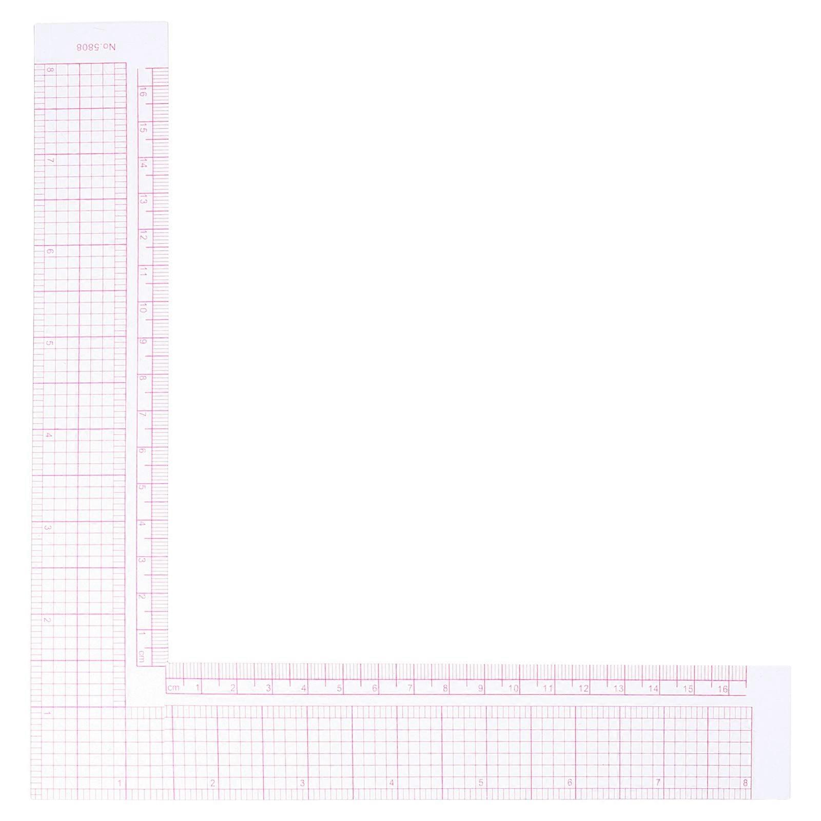 Garment Making Tool Sewing Ruler Plastic L Square Curve Ruler 4Pcs